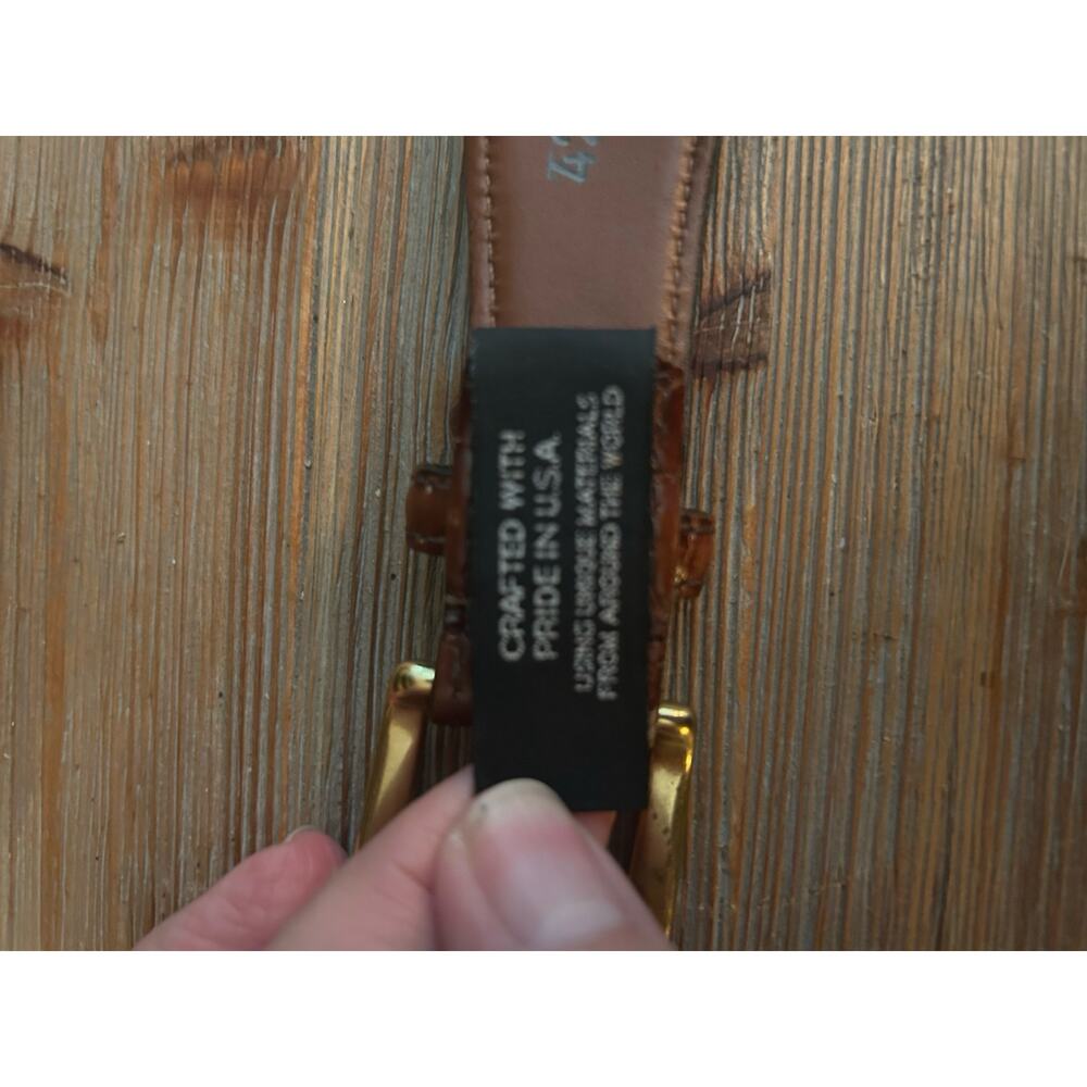 Brighton Mens leather and stretch rope woven belt Made in the USA, Size 42 - Picture 4 of 11
